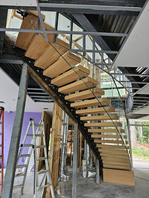 schwebende Treppe modern, modern floating staircase