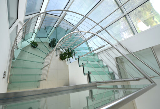 Sevilla Glass Helical - Sevilla Glastreppe Siller Treppen gebogen 2