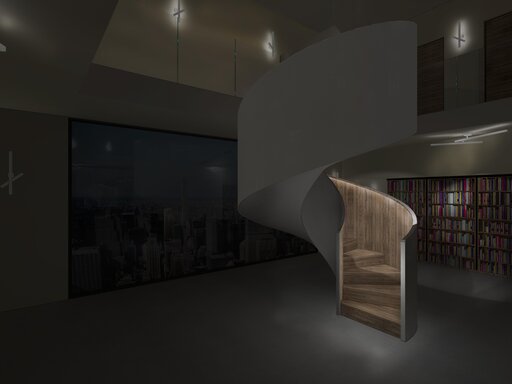 Tornado Inspire - tornado Inspire individuell gebogen Treppendesign mit Holzverkleidung von Siller Treppen 3