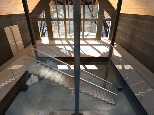 Honka - Zickzack Holz Treppe Honka2