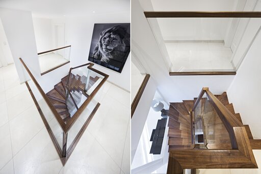Zig-Zag Turn - modern Treppen Zickzack Siller Treppen Glasgeländer Holz steps 3