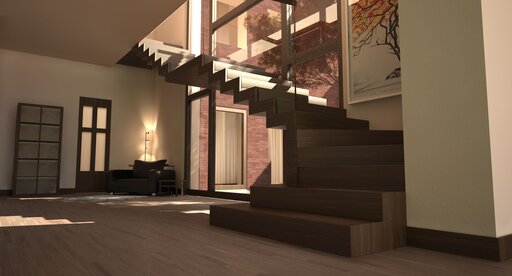 Faltwerk Glas - moderne faltwerktreppe Design