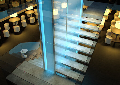 Beton Design Objekt - Betontreppe 2 laeufig 2