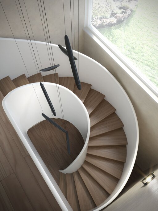 Tornado - gebogen Treppendesign TORNADO von Siller Treppen