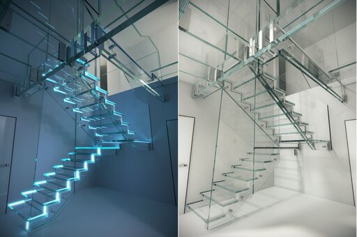 Londra Float - ganzglastreppe Siller schwebendes Design vienna 2